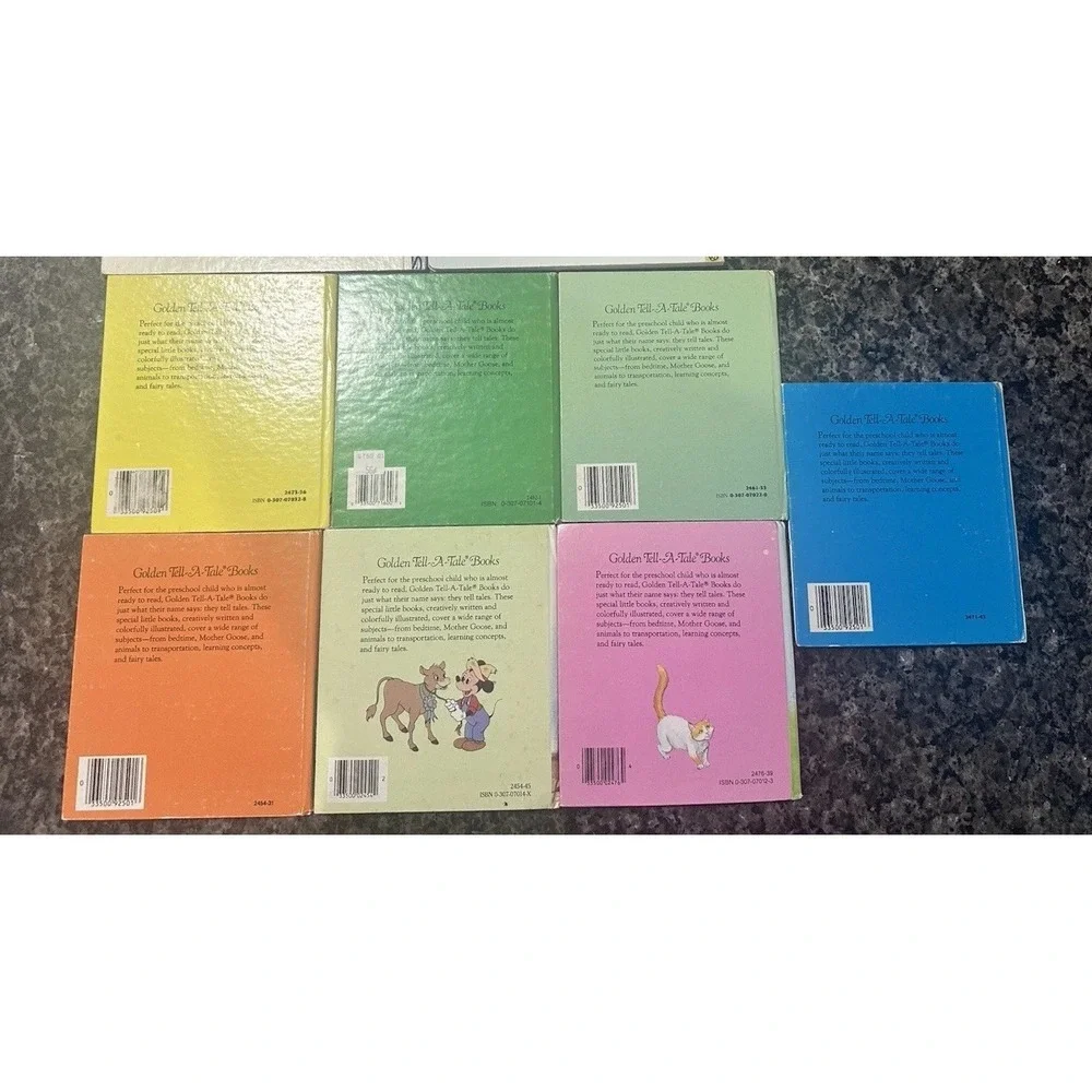 7 Golden‎ Tell-A-Tale Books VTG Disney Precious Moments Chicken Little & More
